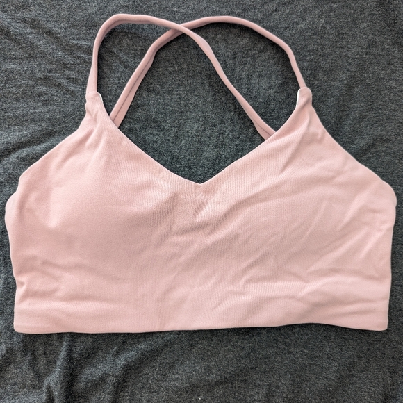 Kamo Fitness Iris Strappy Back Crop Sports Bra / Small / Dusty Rose - Picture 3 of 5